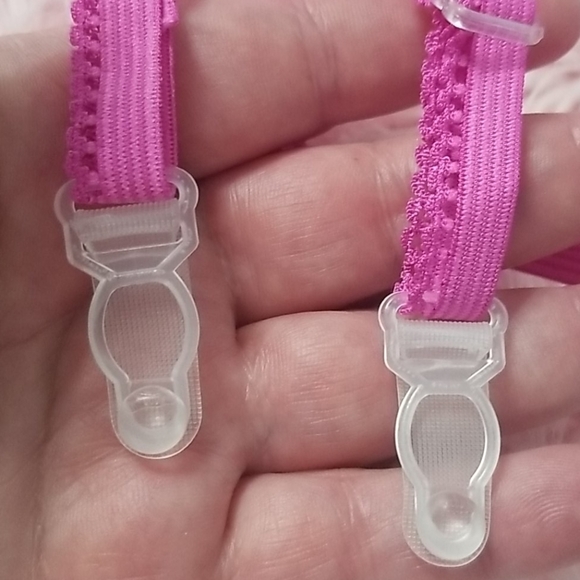 Pink strappy bra garter lingerie - Picture 7 of 10